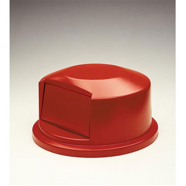 Eat-In Rubbermaid Commercial Products Round Brute Dome Top With Push Door - Red EA3367518 - main